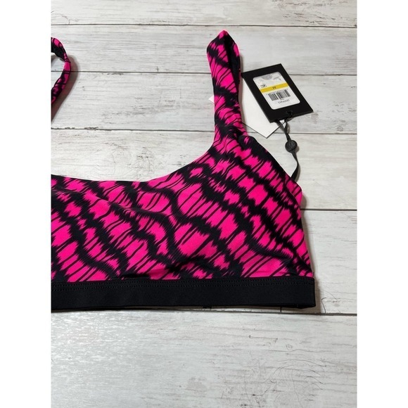 DKNY Women's Printed Square Neck Bikini Top Swimsuit Pink - Picture 5 of 8